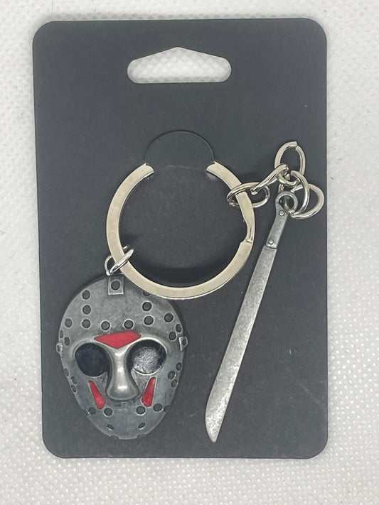 Jason Machete Silver Keychain