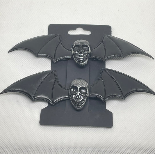 Skull Bats Hair Clips