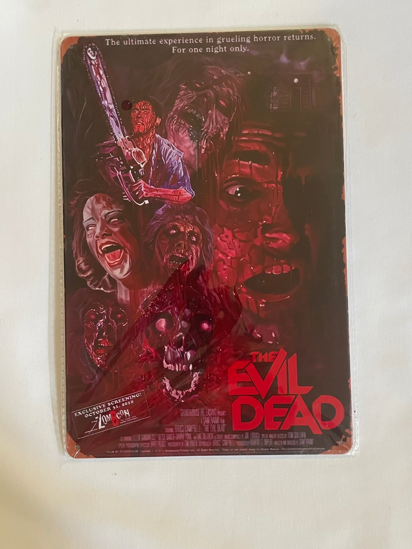 The Evil Dead Tin Sign