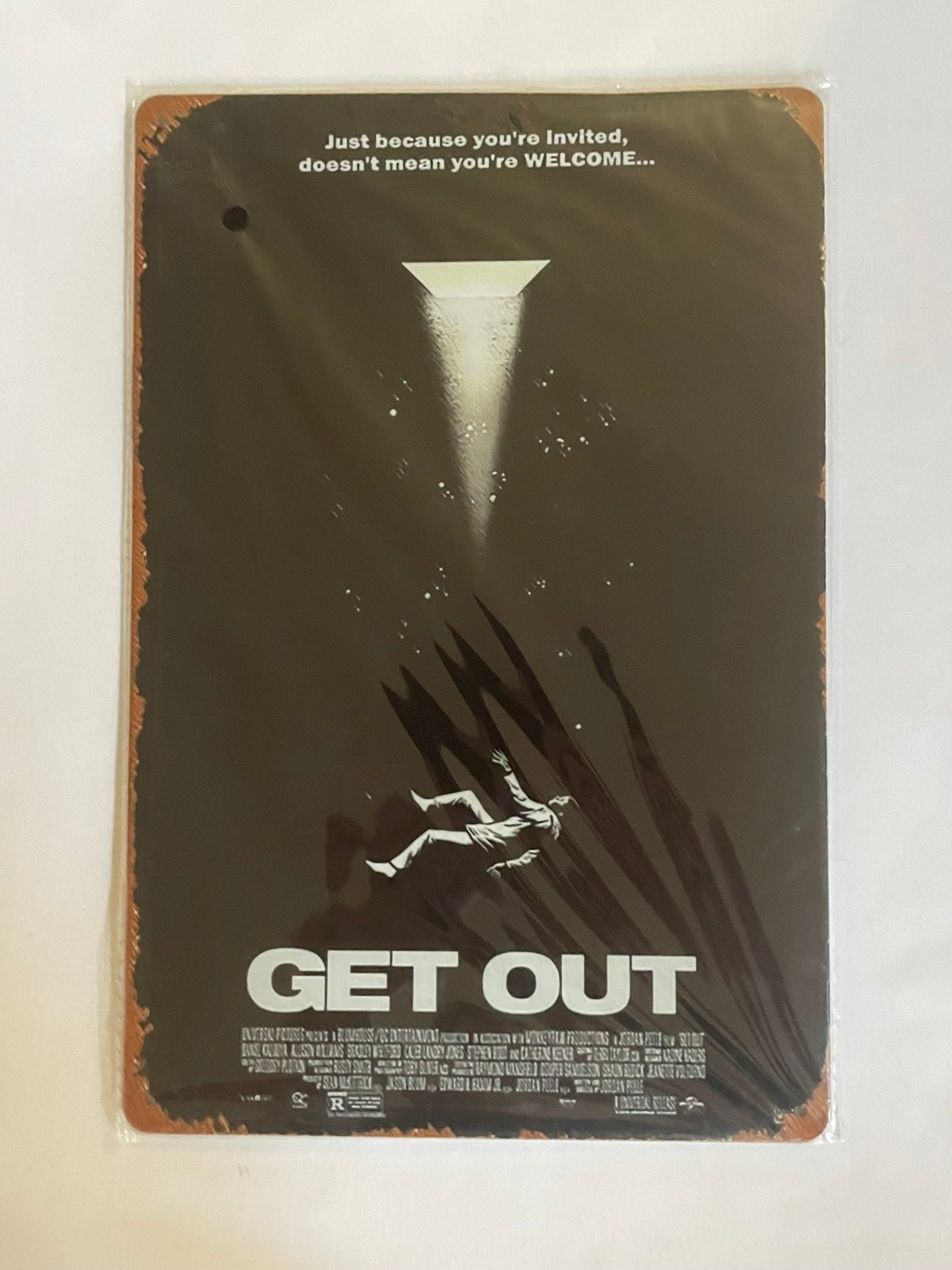 Get Out Tin Sign