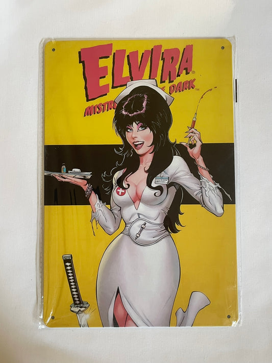 Elvira Tin Sign