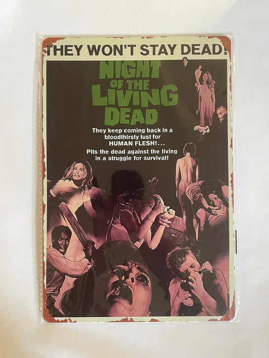 Night of the Living Dead Tin Sign